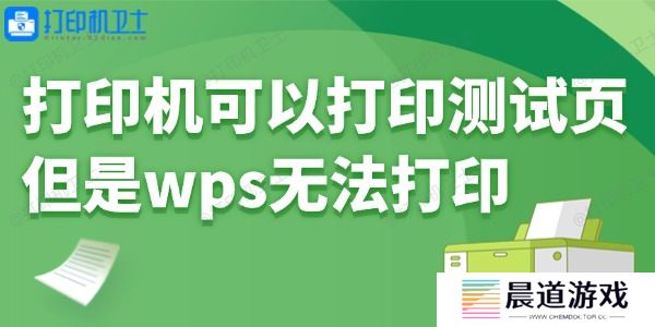 打印机可以打印测试页但是wps无法打印怎么回事