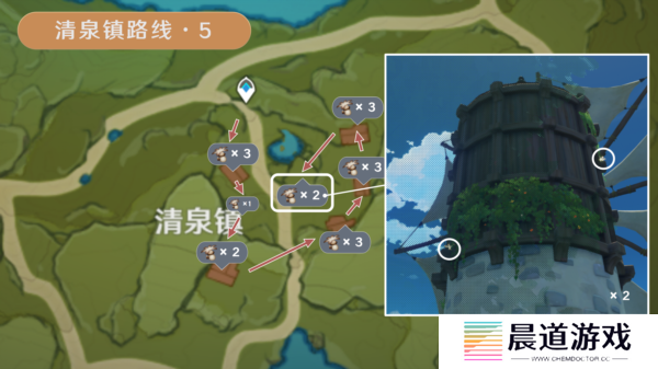 原神慕风蘑菇分布图采集路线16