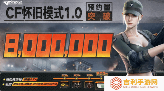 《CF》怀旧模式预约破800万 无英雄级枪械原汁原味