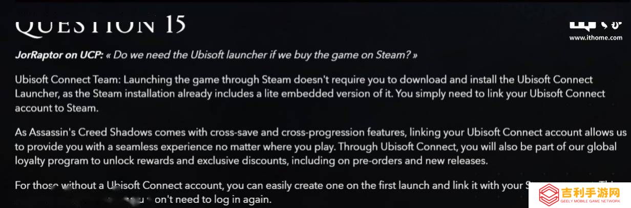 《刺客信条：影》Steam版免装Ubisoft Connect，轻量级嵌入直接玩！